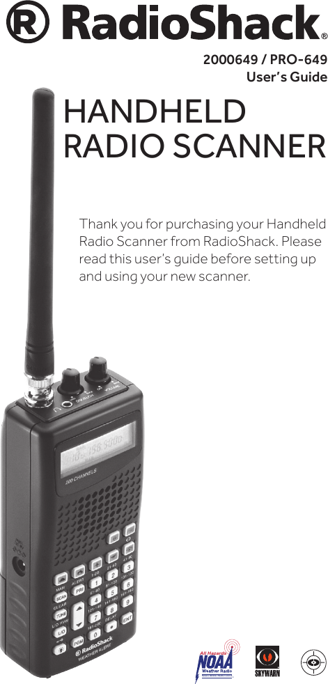 Radio Shack 1000 Channel Scanner Manual